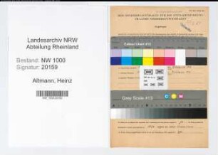 Entnazifizierung Heinz Altmann, geb. 05.02.1910 (Verwaltungsangestellter)