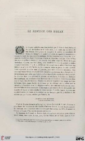 2. Pér. 8.1873: Le service des Rohan