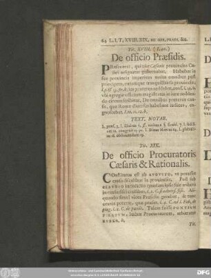 Tit. XVIII. (I. 40.) De officio Praesidis.