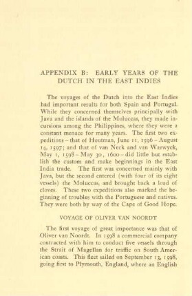 Appendix B: Early years of the Dutch in the East Indies