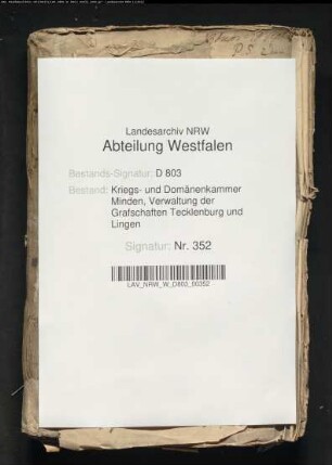 Regulierung desTecklenburgischen Mühlenwesens