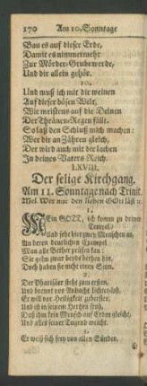LXVIII. Der selige Kirchgang. Am 11. Sonntage nach Trinit