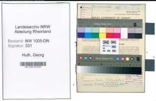 Entnazifizierung Georg Huth , geb. 28.09.1906 (Kammermusiker)