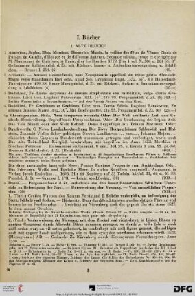1. Alte Drucke (Nr. 1-53)