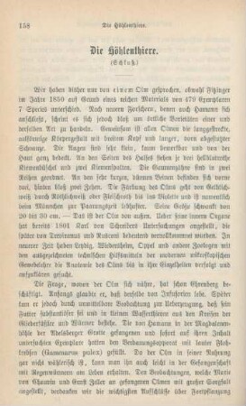 158-167 Die Höhlenthiere : Schluß