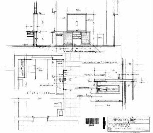 Jungingen: Empfangsgebäude Schalter Details (Tisch)