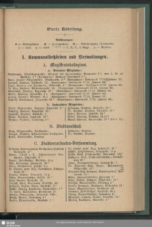 1. Kommunalbehörden und Verwaltungen