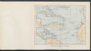 Übersicht zu den Reisen des Kolumbus. : Die Westindischen Inseln. In doppelter Grösse der Hauptkarte.