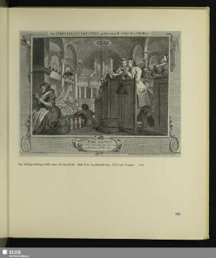 Der fleißige Lehrling erfüllt seine Christenpflicht. Blatt II der Kupferstichfolge „Fleiß und Faulheit“, 1747