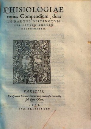 Phisiologiae totius compendium : duas in partes distinctum