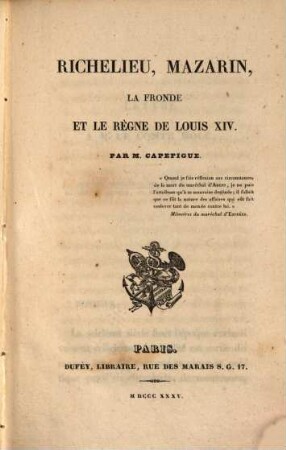 Richelieu, Mazarin, la Fronde, et le règne de Louis XIV., 1