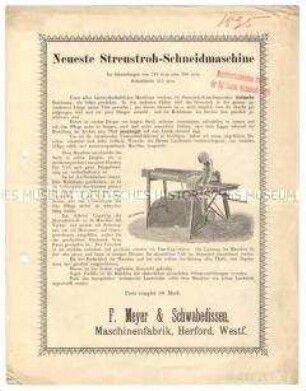 Streustroh-Schneidemaschine