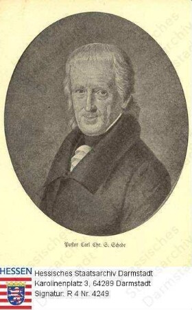 Schede, Karl Christoph Sigismund (1760-1836) / Porträt in Medaillon, Brustbild