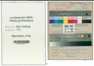 Entnazifizierung Fritz Maurmann , geb. 23.05.1909 ()