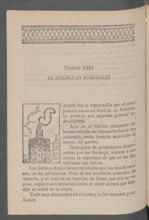 Capítulo XXVI - La alegría en Romerales