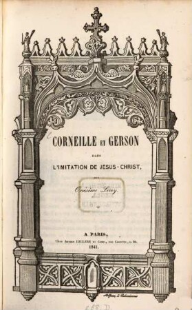 Corneille et Gerson dans l'imitation de Jesus-Christ