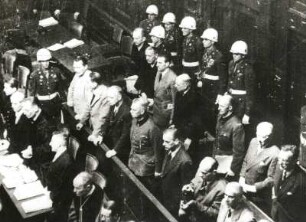 Nürnberg, Nürnberger Prozeß 1945/46, Die Angeklagten bei der Urteilsverkündung