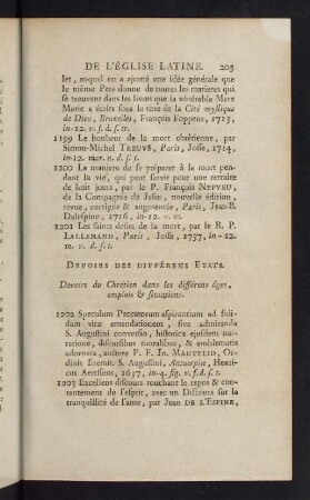 203-212, Devoirs des Différens Etats