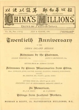 Nos. 7 & 8, July & August, 1886