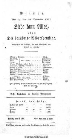 Liebe kann Alles, oder: Die bezähmte Widerspenstige