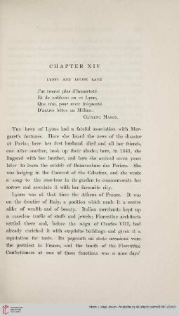 Chapter XIV. Lyons and Louise Labé