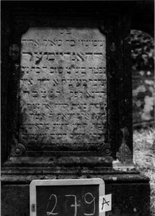 Grabstein 279 [Nir S. 172 Nr. 16.09]: Grabstein 279A [Nir S. 172 Nr. 16.09]