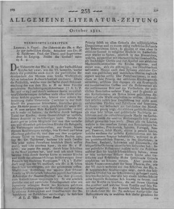 Tzschirner, H. G.: Der Übertritt des Herrn von Haller zur katholischen Kirche. Leipzig: Vogel 1821