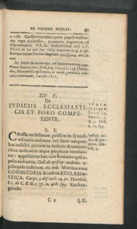 Tit. V. De Iudiciis Ecclesiasticis Et Foro Competente