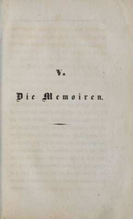V. Die Memoiren