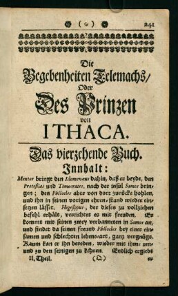 241-276, Das vierzehende Buch