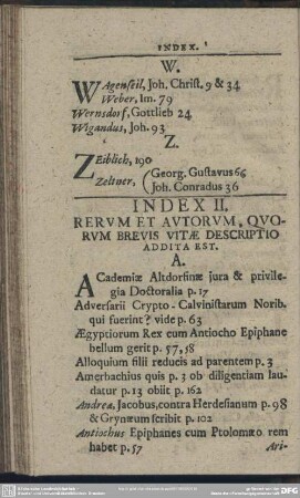 Index II. Rerum Et Autorum