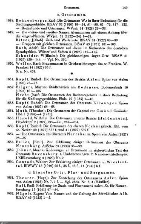 c. Ortsnamen