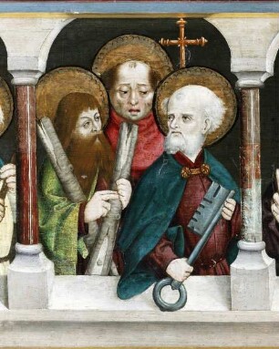 Ehemaliges Oberauroffer Hochaltarretabel — Apostel Andreas, Philippus und Petrus