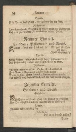 Neunter Eintritt.