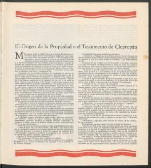 El Origen de la Propiedad o el Testamento de Cleptopán