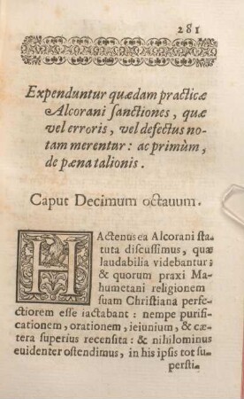 Caput Decimum octauum.