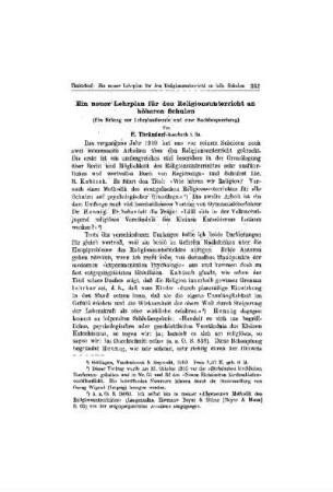 Ein neuer Lehrplan für den Religionsunterricht an höheren Schulen : (ein Beitrag zur Lehrplantheorie und eine Buchbesprechung)