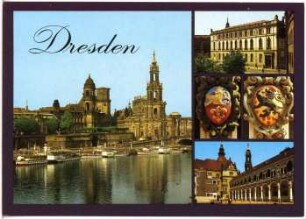 Dresden. Terrassenufer, Verkehrsmus., Stallhof und Wappen