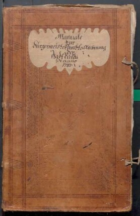 IX A 1 - Alte Stadtrechnungen (1783 - 1784)
