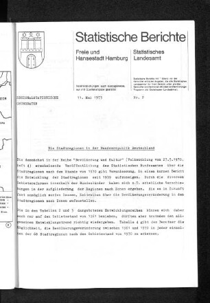 Die Stadtregionen in der Bundesrepublik Deutschland : Nr. 2