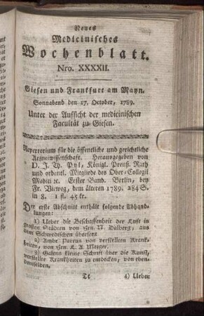Nro. XXXXII. Sonnabend den 17. October, 1789.