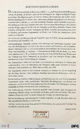 Auktionsbedingungen