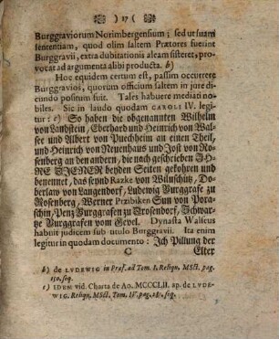 Io. Georgii Pertschii ... Commentatio histor. de burggraviis, speciatim Norimbergensibus, lingua vernacula, Von Burg Grafen absonderlich denen Nürnbergischen
