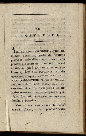 De Sensu Veri.