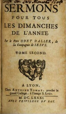 Sermons Pour Tous Les Dimanches De L'Année, 2