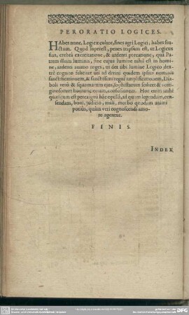 Peroratio Logices