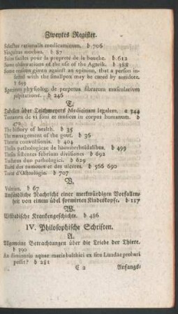 IV. Philosophische Schriften