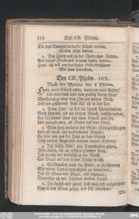 Der CII. Psalm. 102.