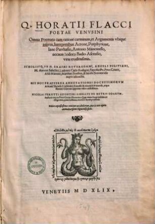 Omnia poemata : cum ratione carminum, & Argumentis ubique insertis