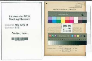 Entnazifizierung Heinz Goetjen , geb. 06.06.1922 (Kaufm.Angestellter)